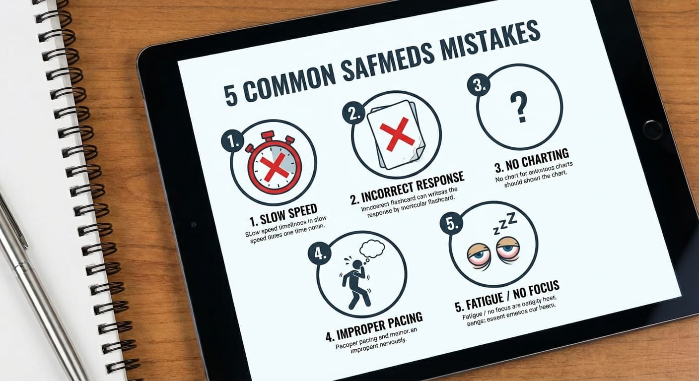 Student learning from common SAFMEDS study mistakes to improve fluency practice