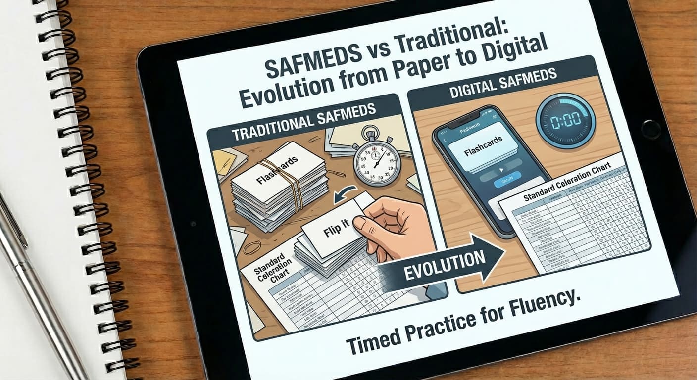 Comparison of SAFMEDS digital flashcards versus traditional paper flashcard methods