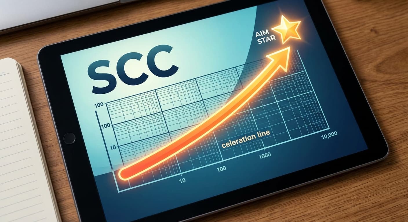 Standard Celeration Chart showing learning progress with acceleration data