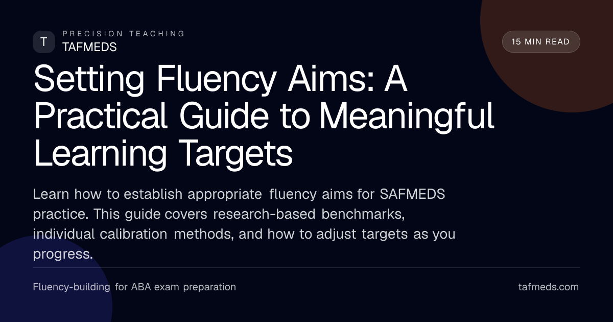 Setting Fluency Aims: A Practical Guide to Meaningful Learning Targets